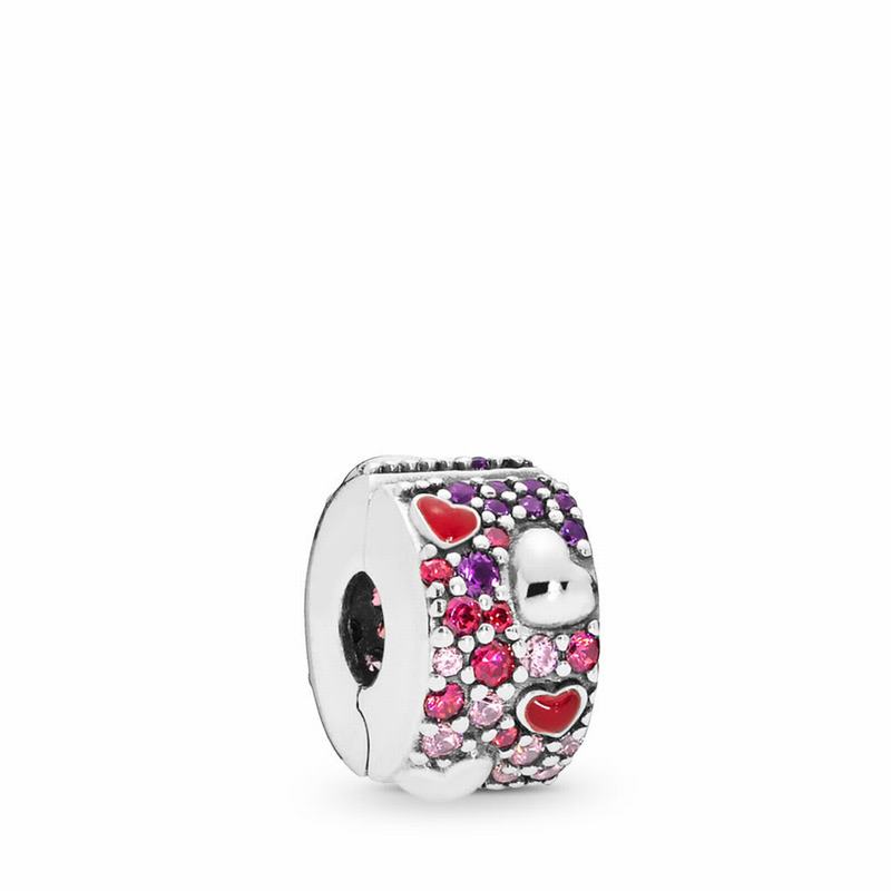Pandora Asymmetric Hearts of Love Charm Silver Egypt CU1493078